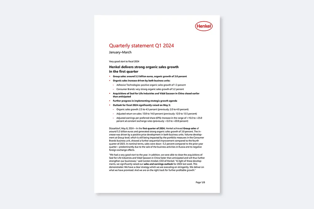 Quarterly Statement Q1 2024